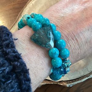 Blue Beaded Bracelet